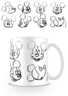 DISNEY - Mug - 300 ml - Mickey Mouse Sketch Faces