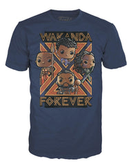 BLACK PANTHER WAKANDA FOREVER - Groupe - T-Shirt POP (L)