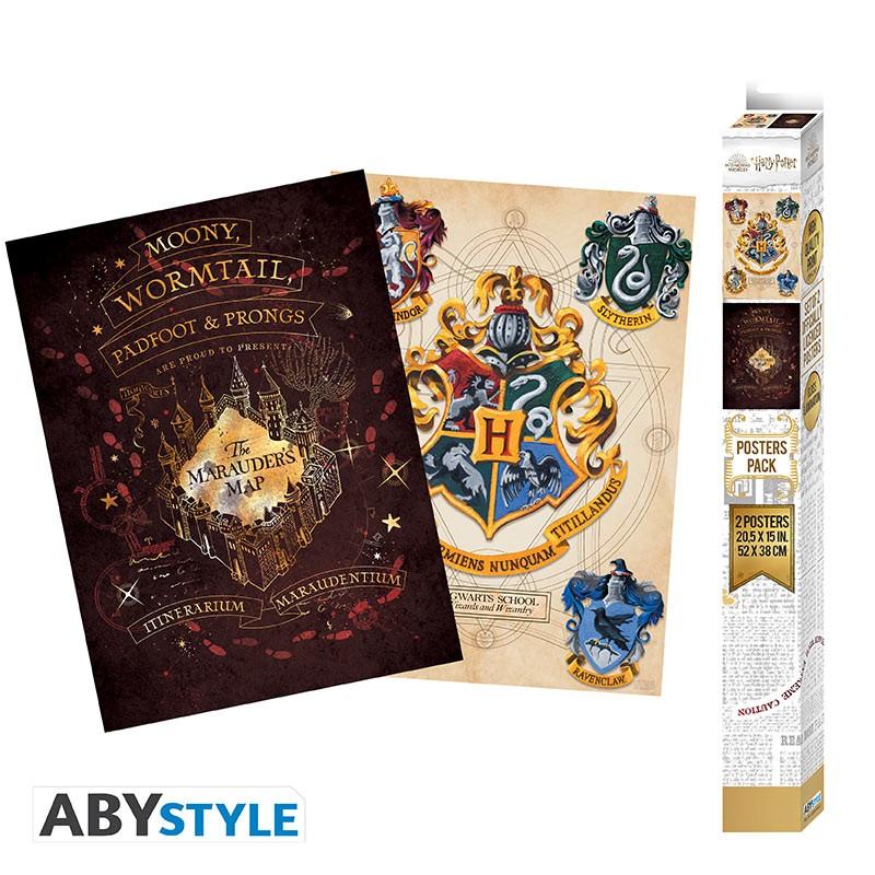 HARRY POTTER - Blason & Maraudeurs - Set 2 posters '52x38'