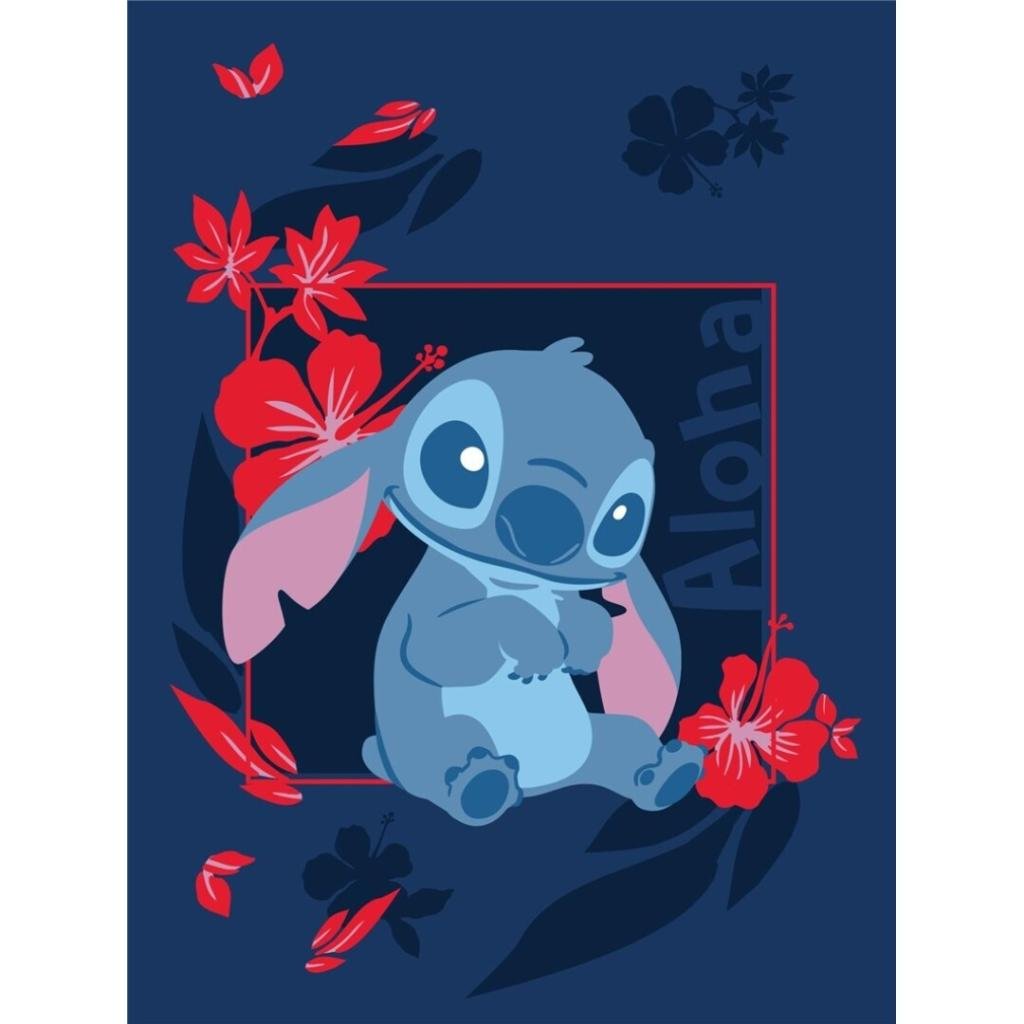 LILO & STITCH - Couverture Flanelle 110x150cm - Stitch "Aloha"