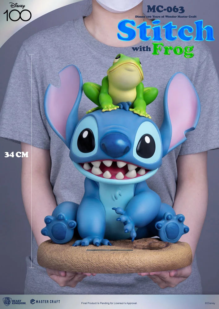 DISNEY 100E ANN. - Stitch avec Grenouille -Statuette Master Craft 34cm