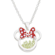 MINNIE - Collier Anniversaire en Laiton Plaqué Argent - Août