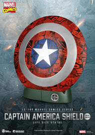 MARVEL - Bouclier de Captain America - Statuette Life Size 64cm