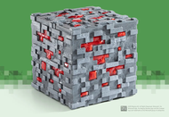MINECRAFT - Minerai de Redstone Lumineux - Réplique Collector 10cm