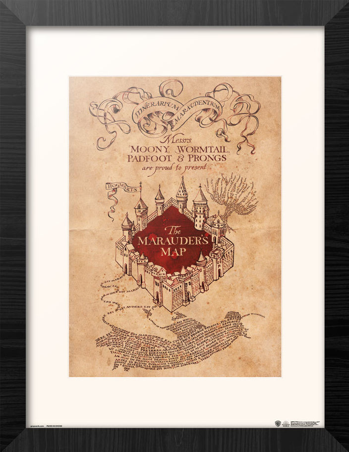 HARRY POTTER - Carte du Maraudeur - Collector Print '30x40cm'