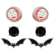 NBX - Sally - 3 Paires de Clous d'Oreilles - Plaqué Argent