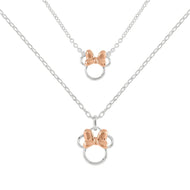 MINNIE - Set Maman & Fille - 2 Colliers en Laiton Plaqué Argent
