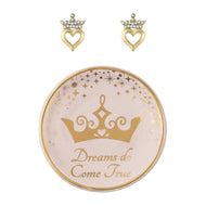 PRINCESSES - Gift Box - Boucles d'Oreilles + Plateau à Bijoux