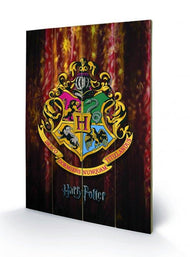 HARRY POTTER - Hogwarts Crest - Impression sur bois 40x59cm