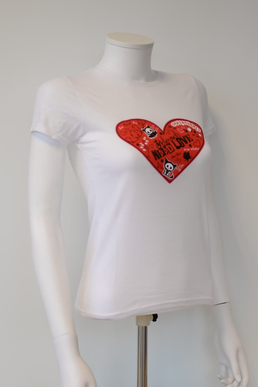 SKELANIMALS - T-Shirt VALENTIN Femme White Basic (XL)