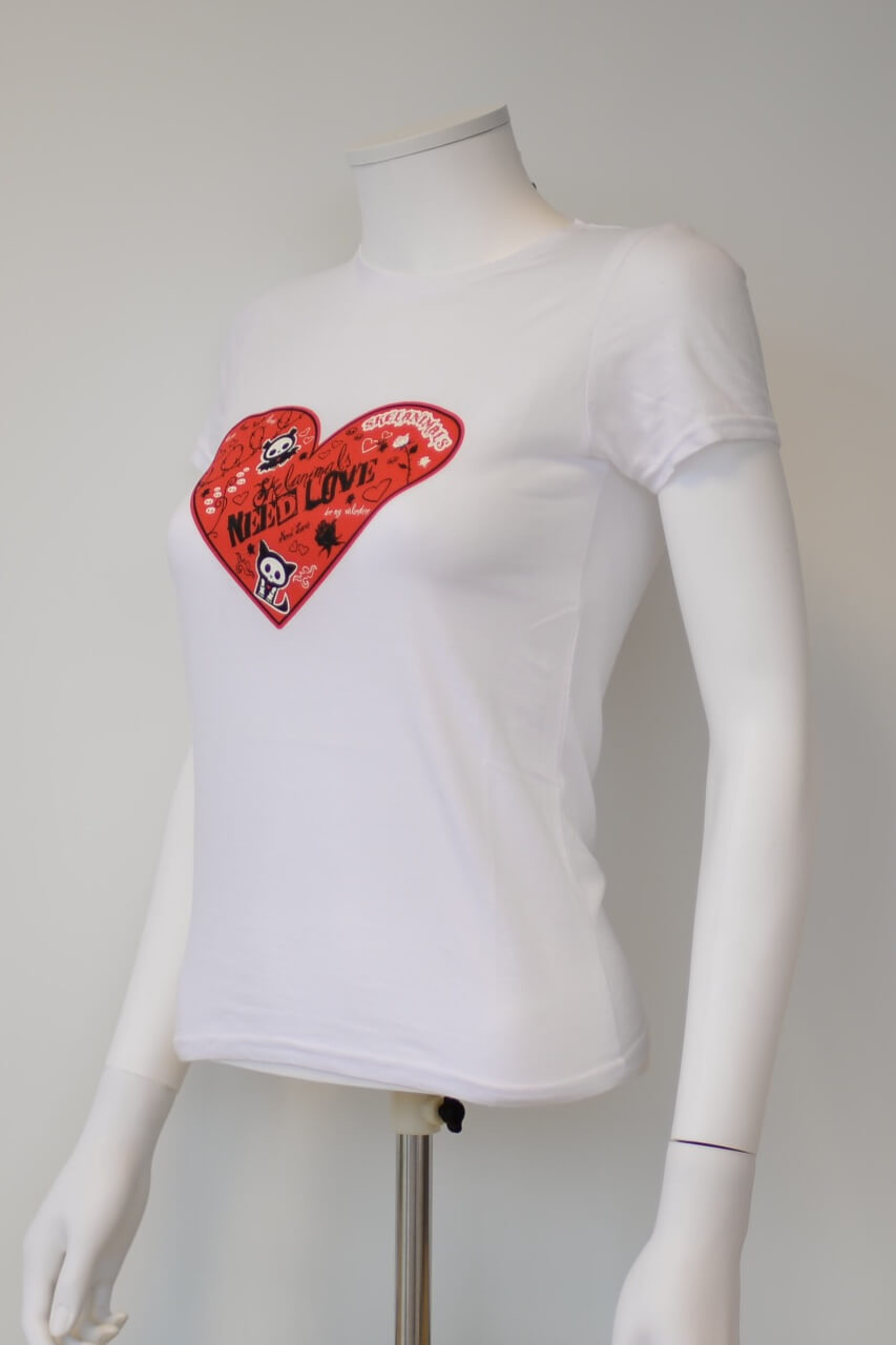 SKELANIMALS - T-Shirt VALENTIN Femme White Basic (XL)