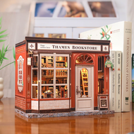 MINIATURE HOUSE - DIY- Librairie Thames - 343pc+Eclairage LED