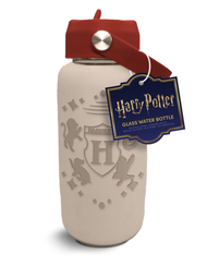 HARRY POTTER - Poudlard - Bouteille d'eau en Verre avec Silicone 800ml