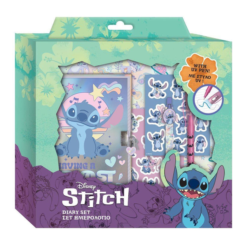 STITCH - Gift Box Journal Intime avec cadenas + accessoires