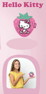 HELLO KITTY - Fraise - Porte-Monnaie Fourrure '12x11x2cm'