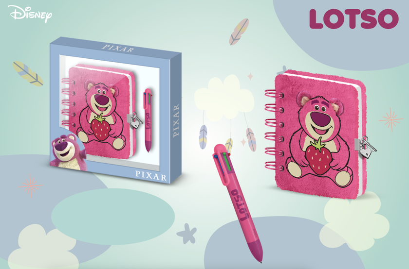 TOY STORY - Lotso - Gift Box - Journal Intime Fourrure + Stylo