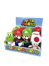 SUPER MARIO - Display de 12 Peluches 20cm - 4 Modèles