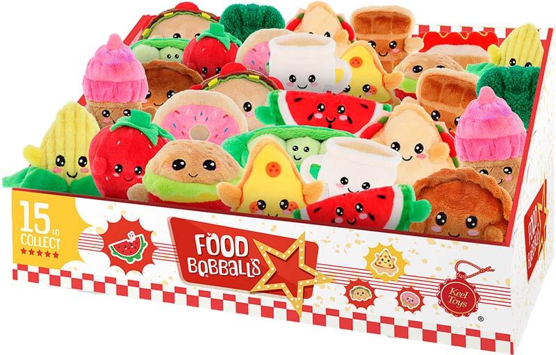 KAWAII - Food - Display de 30 Peluches - 15 Modèles - 8cm