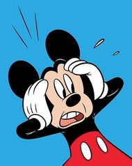 DISNEY - Canvas 40X40 '18mm' - Mickey Mouse Framed