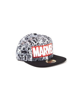 MARVEL - Casquette Snapback - Classic Logo Rouge & Blanc