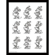 MINNIE MOUSE - Multi Sketchs - Impression encadrée 30x40cm
