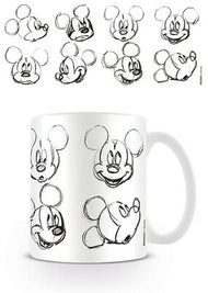 DISNEY - Mug - 300 ml - Mickey Mouse Sketch Faces