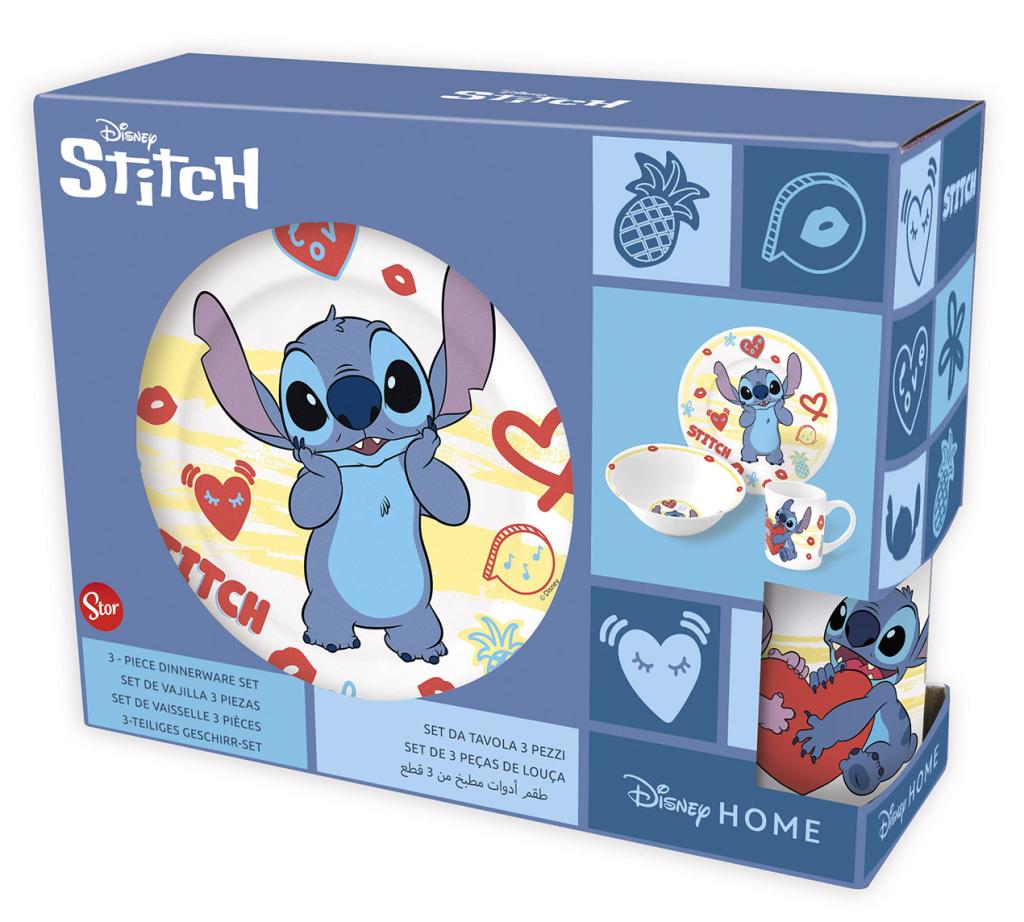 STITCH - Set de Vaisselle - Mug 325ml + Bol + Assiette 3pc