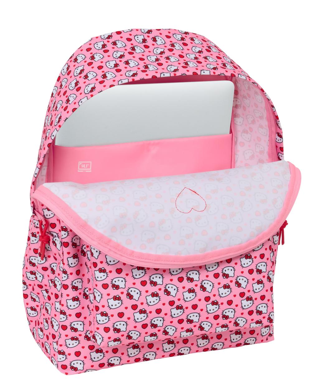 HELLO KITTY - Sac à dos pour Ordinateur Portable 14" - 42x31x13cm