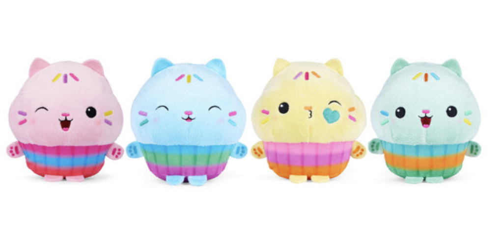 GABBY'S DOLLHOUSE - Cakey - Assortiment de 8 Peluches 20cm - 4 Modèles