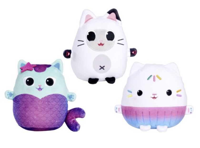 GABBY'S DOLLHOUSE - Squishy -Assortiment de 6 Peluches 30cm - 3Modèles