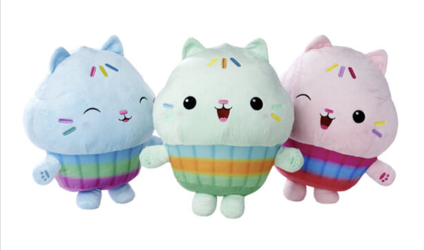 GABBY'S DOLLHOUSE - Cakey - Assortiment de 5 Peluches 38cm - 3 Modèles