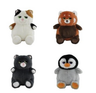 KAWAII - Animaux - Assortiment de 8 Peluches 20cm - 4 Modèles
