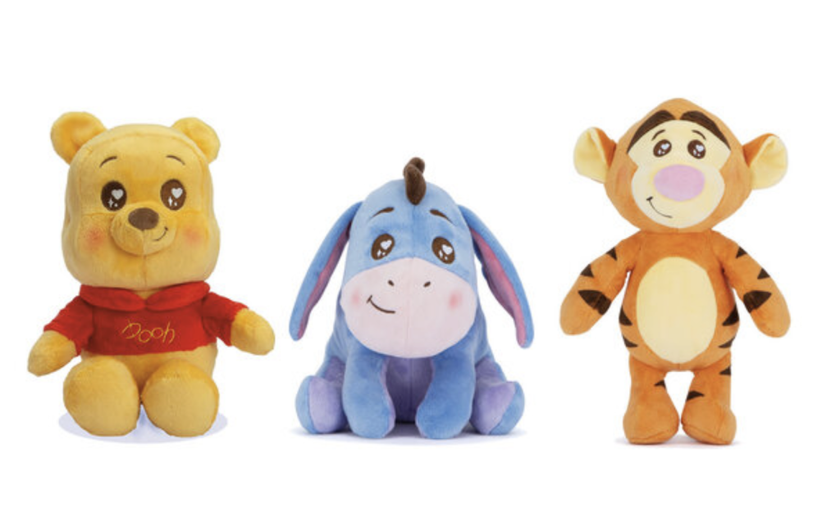 WINNIE & Friends - Kawaii - Assortiment de 8 Peluches 25cm - 3 Modèles