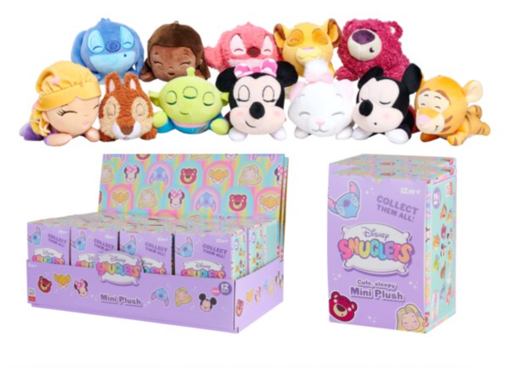 DISNEY - Serie 1 - Display de 12 peluches 'Snuglets' Blind Box - 14cm