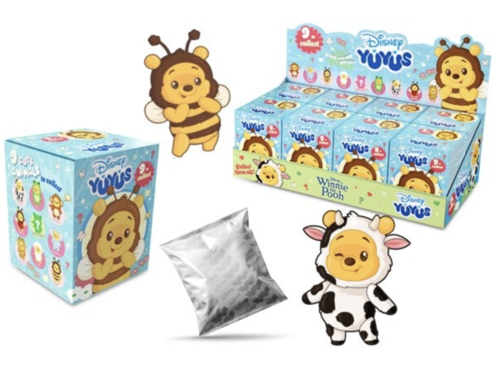 WINNIE L'OURSON - Display de 8 Porte-clés YUYUS 12cm - 8 Modèles