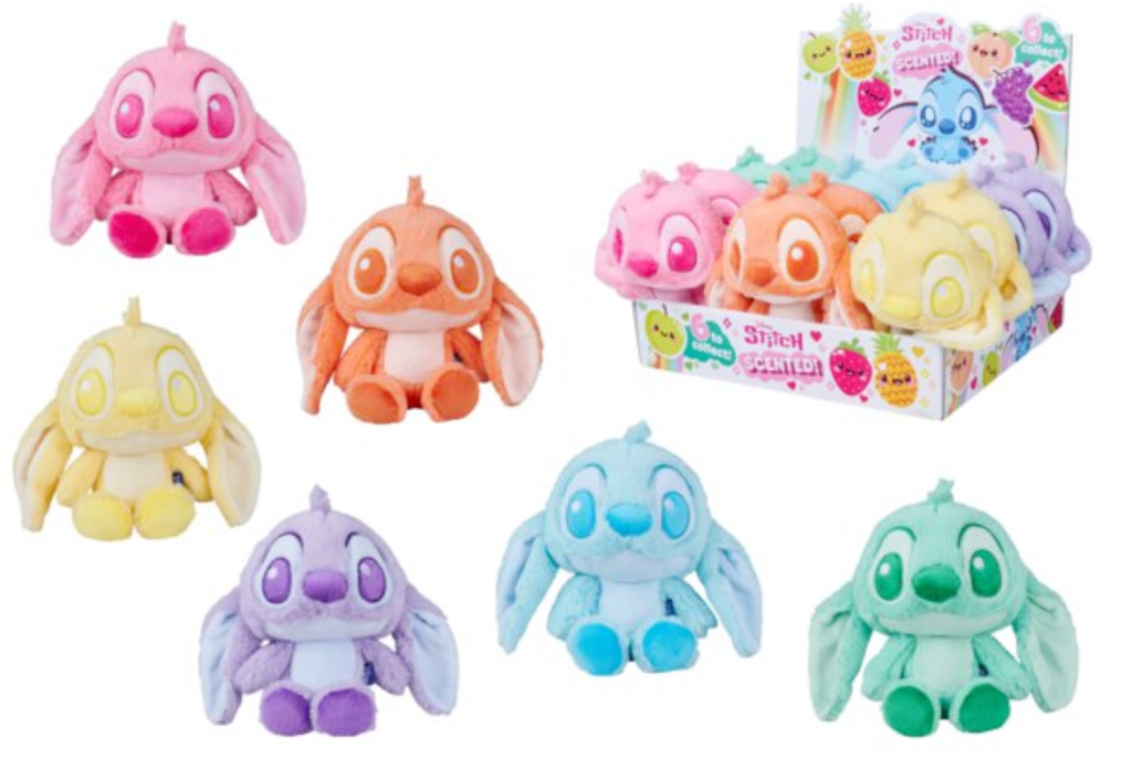 STITCH - Display de 12 Peluches Parfumées 22cm - 6 Modèles