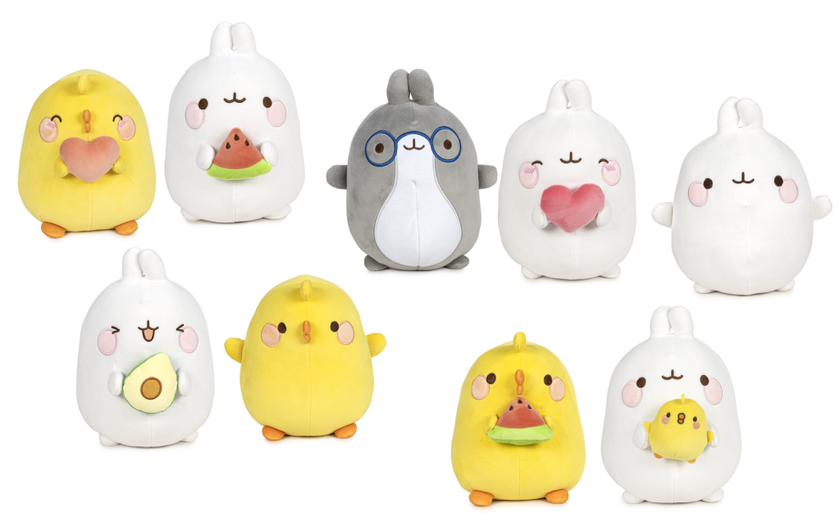 MOLANG - Assortiment de 12 Peluches Wave 1- 25cm