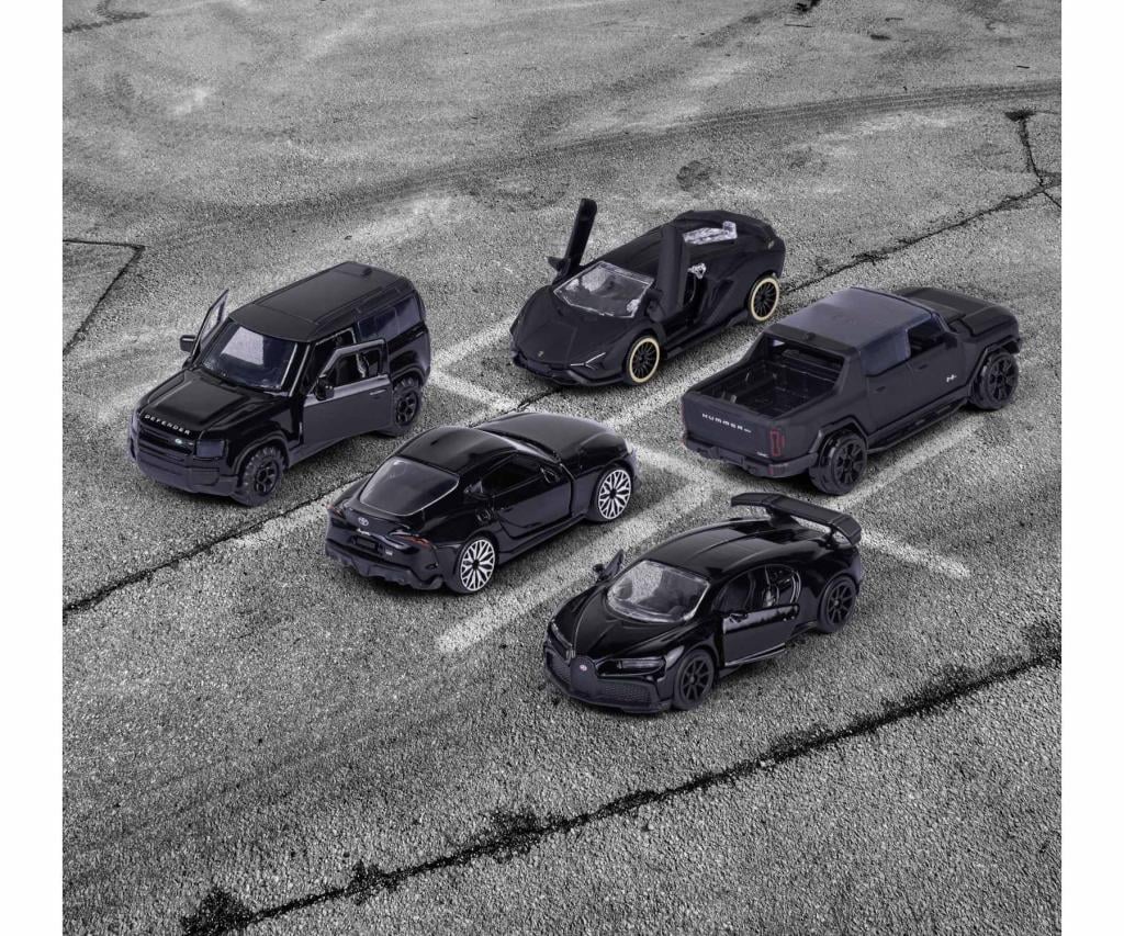 RIDE COOL - Black Edition - Pack de 5 Voitures Miniature - 1:64