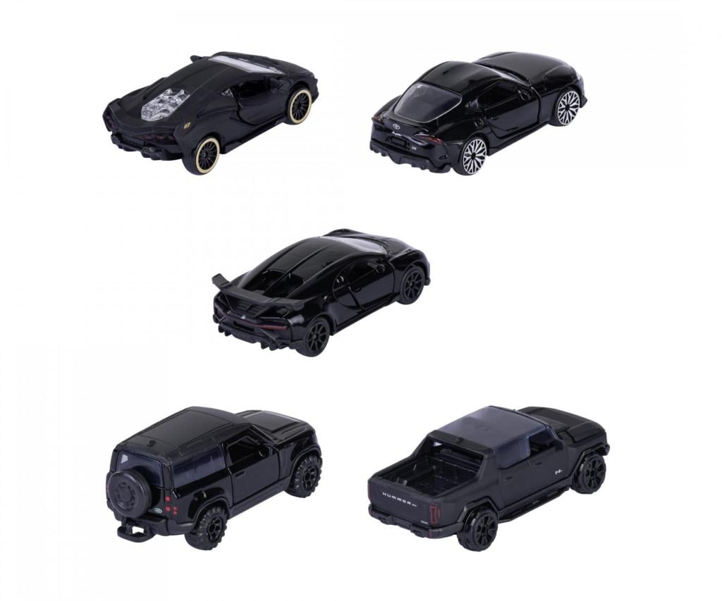 RIDE COOL - Black Edition - Pack de 5 Voitures Miniature - 1:64
