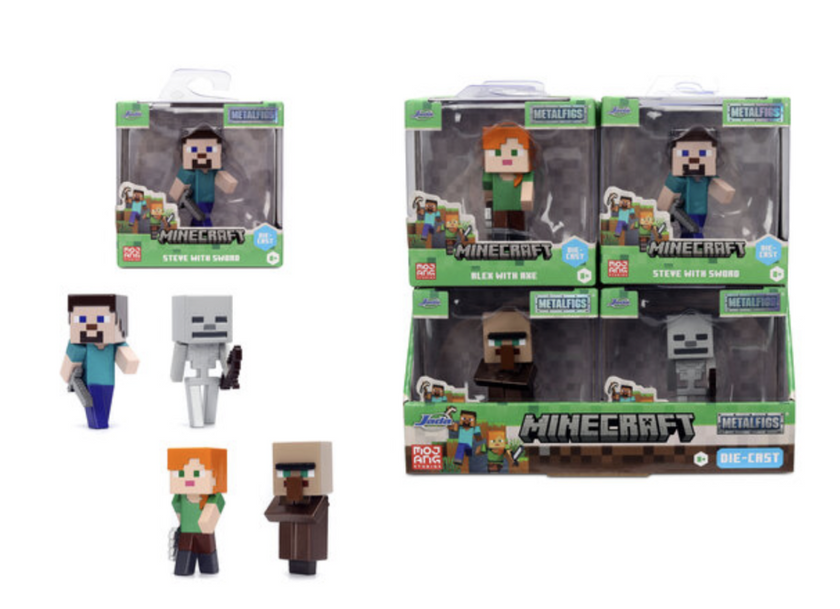 MINECRAFT - Display de Figurines 6cm - 4 Modèles - 12pc - Wave 4