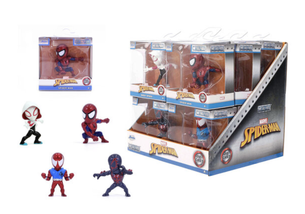 SPIDER-MAN - Display de Figurines 6cm - 4 Modèles - 12pc - Wave 4