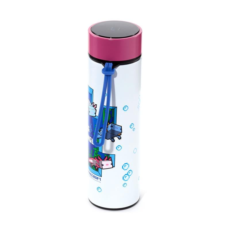 MINECRAFT - Axolotl -Bouteille Hot & Cold Isotherme+Thermomètre 450 ml