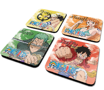 ONE PIECE - Personnages- Pack de 4 Dessous de Verre