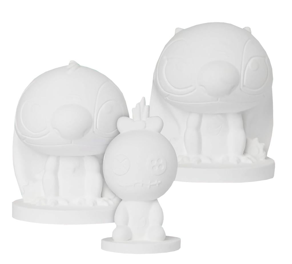 STITCH & ANGEL & SCRUMP - Set de 3 Figurines à Peindre