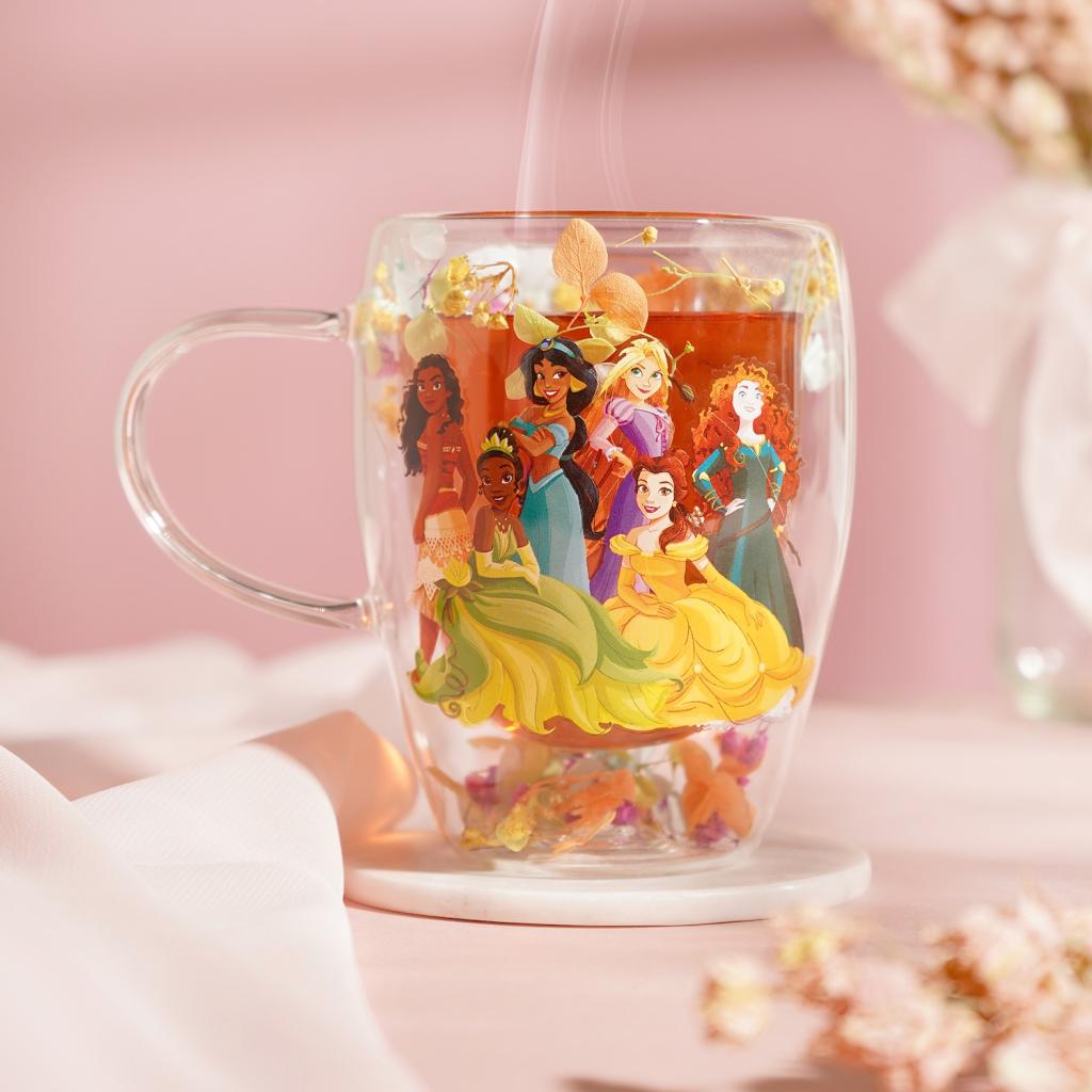 DISNEY PRINCESSES - Princesses - Verre avec Fleurs Sechées 300ml