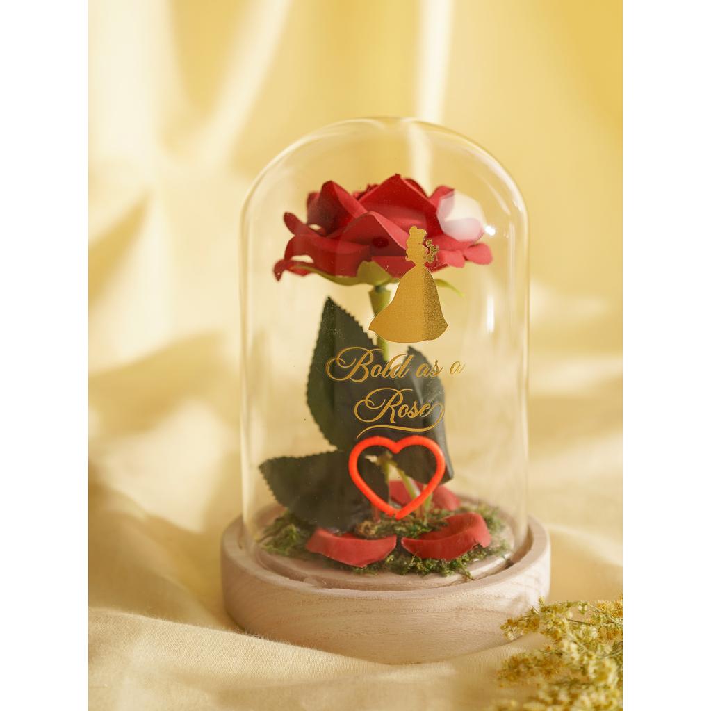 DISNEY PRINCESSES - Belle - Cloche Florale avec Lumière Néon