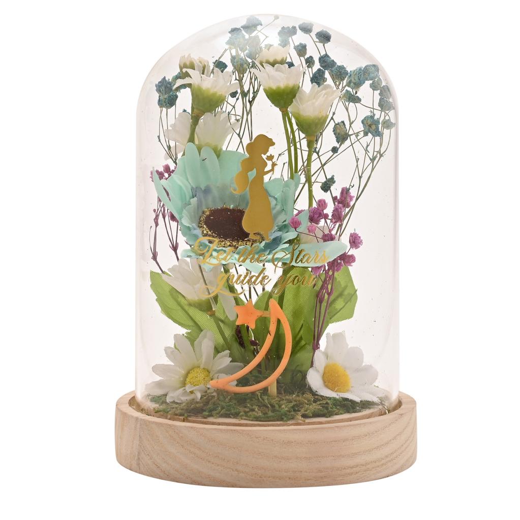 DISNEY PRINCESSES - Jasmine - Cloche Florale avec Lumière Néon