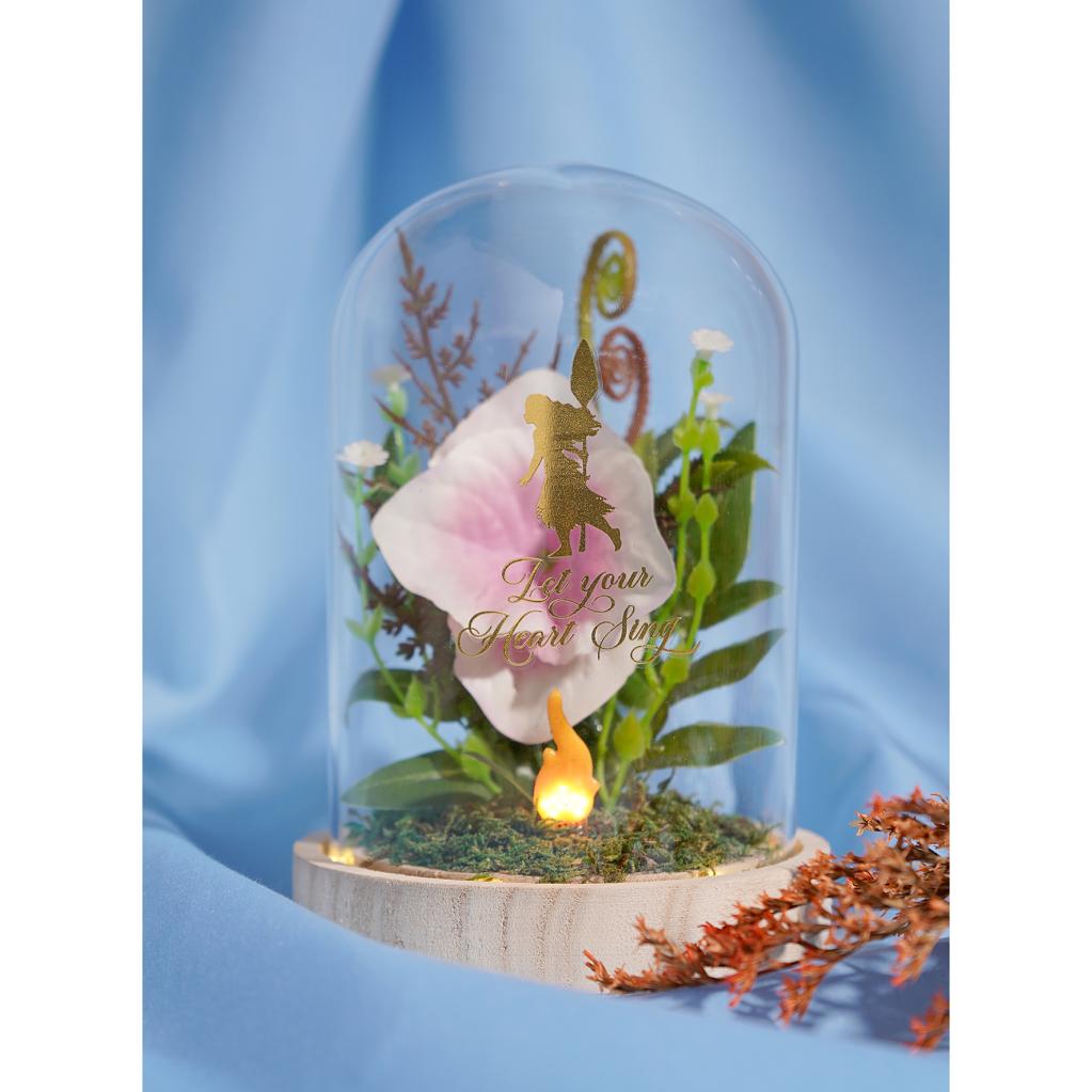 DISNEY PRINCESSES - Vaiana - Cloche Florale avec Lumière Néon