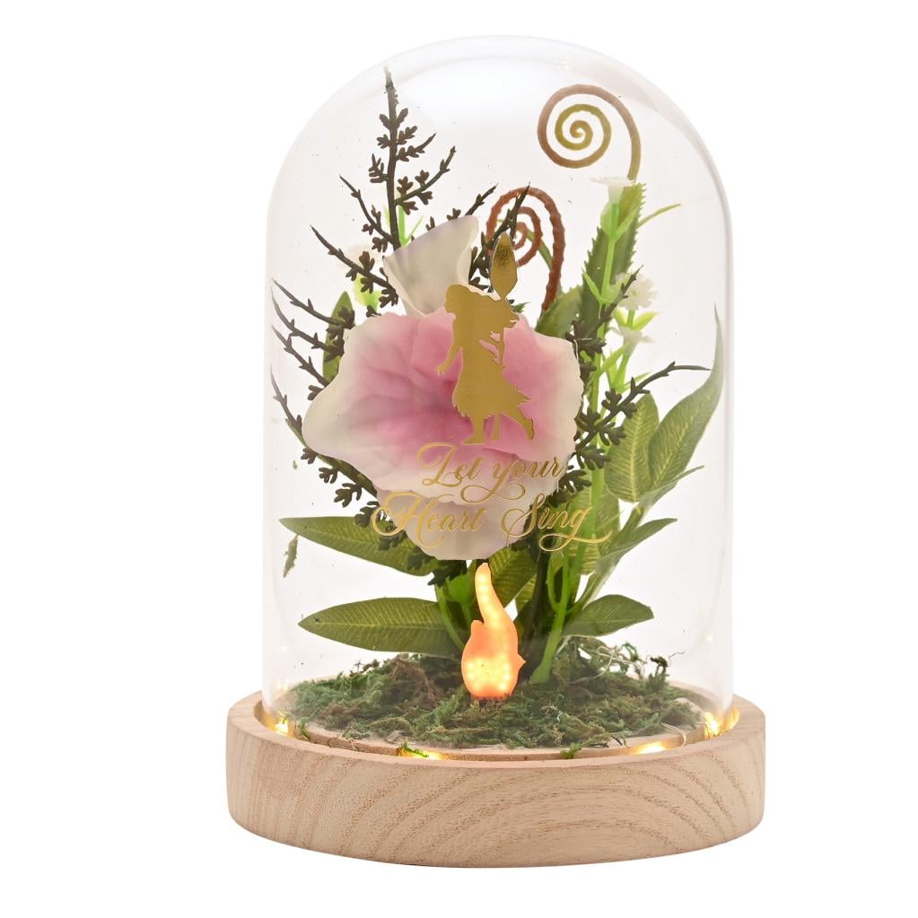 DISNEY PRINCESSES - Vaiana - Cloche Florale avec Lumière Néon
