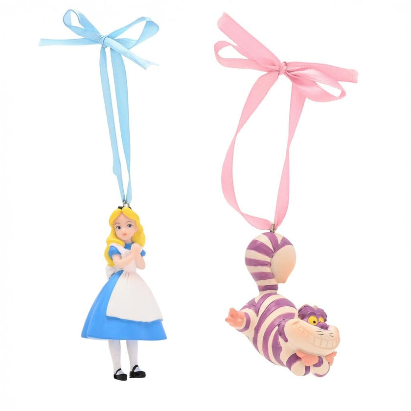 DISNEY - Alice & Chat du Cheshire - Set de 2 Décorations